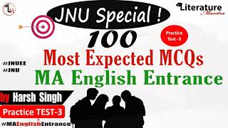 JNU - MA English Entrance MCQs |JNUEE-2020 | 100 Most Expected Questions] [Part - 3]