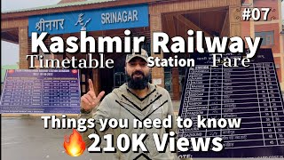 Kashmir Srinagar Railway Station | Train Timetable | Taxis Auto Bus Fare