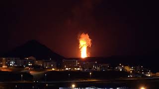 Volcano iceland two unbelievably huge monster sized lava fountains,biggest since the eruption start