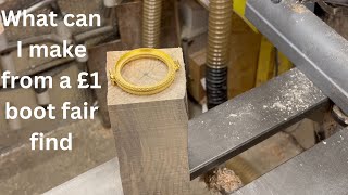 Woodturning. What can I make from a £1 boot fair find? 20% Christmas Discount Code. #carbide chisels