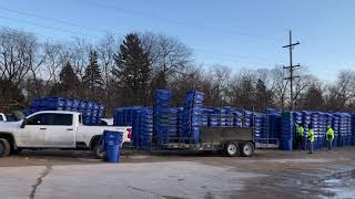 Waste Rec/Republic Services Des Plaines Garbage Cart Unloading Process