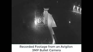 An Avigilon 3MP camera capturing footage of  spider hard at work building a web!