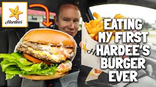 Eating my first HARDEE'S™ burger ever 🍔🍟