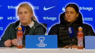 Emma Hayes and Sam Kerr FULL pre-match press conference | Chelsea Women v BK Hacken Women