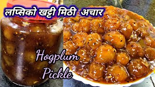 Lapsi ko khatti mithi achar । लप्सिको खट्टी मिठी अचार । Hogplum pickle recipe । Hamro Chula