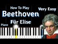 Beethoven - Für Elise -  Very Easy Piano Tutorial For Beginners