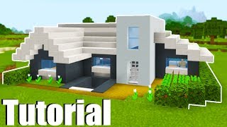 Minecraft Tutorial: How To Make A Modern House With a Secret Underground Room