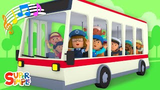 The Wheels On The Bus | Carl's Car Wash | Kids Song | Super Simple Songs
