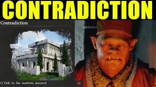 Crimson desert - Contradiction quest guide (Answer all questions) | Talk to the institute steward