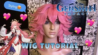 YAE MIKO WIG TUTORIAL | GENSHIN IMPACT