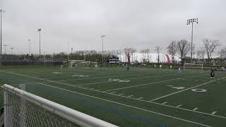 Jack Bedros U15 ECNL MTA #30 jersey  header soccer goal against Indiana Elite FC ECNL B08