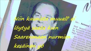 Georg Ots-  Saarenmaan valssi (lyrics)