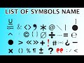 List of symbols name in ENGLISH language #phrasalverbs