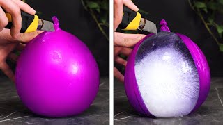 DIY ICE BALL! || COOL HOME EXPERIMENTS YOU CAN MAKE YOURSELF