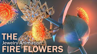 Fire 🔥 Flowers - Jewelry Visualization Render