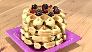 Fluffy Chewy Matcha Mochi Waffles [EASY \u0026 DELICIOUS] | 抹茶麻糬餅 [簡易美味]