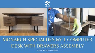 Monarch Specialties 60" L Computer Desk with Drawers Assembly (aka Schumacher Credenza Desk)