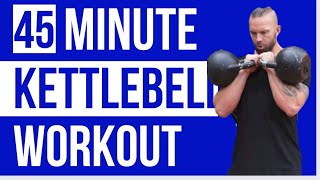 45 MINUTE TOTAL BODY KETTLEBELL WORKOUT.  REST-PAUSE METHOD