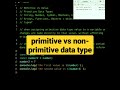 primitive vs non-primitive data type | javascript tutorial #shorts #html #javascript