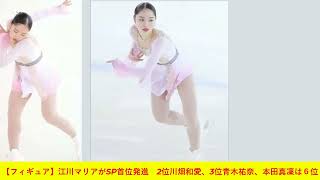 【フィギュア】江川マリアがSP首位発進　2位川畑和愛、3位青木祐奈、本田真凜は６位