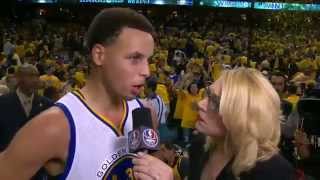 Stephen Curry Postgame Interview   Rockets vs Warriors   Game 1   May 19, 2015   2015 NBA Playoffs