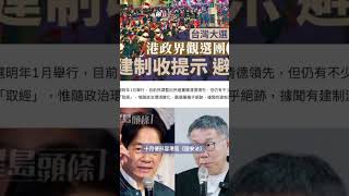 新香港下，再觀摩台灣選舉！是否過時？