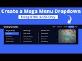 How to Create  Mega Menu using only HTML & CSS || Mega Dropdown Menu