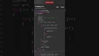 Best Cpp pattern program tutorial video || #coding #youtubeshorts #programming #codewriter07