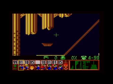 Lemmings (SNES) Tricky 25: Cascade - YouTube