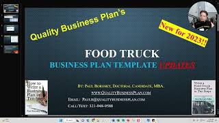 Updated – 2023 - FOOD TRUCK Business Plan Template by Paul Borosky, MBA.