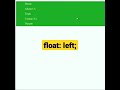 float: left; in css | css tutorial #shorts #html #css