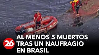 BRASIL | Al menos 5 muertos tras el naufragio de una embarcación pesquera