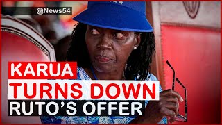 Karua Turns Down Ruto's Offer in Government| News54