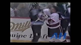 IHL Dec. ?, 1992 Daniel Shank,SD v Chris LiPuma,ATL (R) San Diego Gulls Atlanta Knights