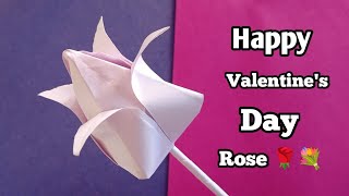 Happy Valentine's day Rose easy | paper craft rose 🌹 #happyvalentinesday #hugday