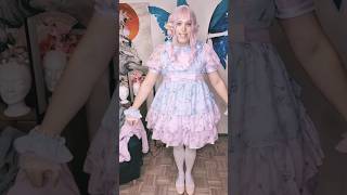 Lolita dress fitting 🩷🩵 #lolitadress #kawaiiaesthetic #kawaii #fairykei