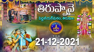 ధనుర్మాసోత్సవం || తిరుప్పావై || Dhanurmasotsavam || Tiruppavai || 21-12-2021 || SVBCTTD