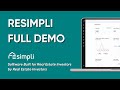 Full Demo of REsimpli - Software Built for Real Estate Investors by Real Estate Investors