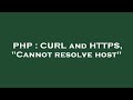 PHP : CURL and HTTPS, 