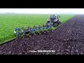 Ploughing Cover Crop  Fendt 724 vario on Tracks  Lemken Diamant 11 7 furrow plow   de Zeeuw