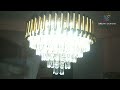 ch1015 600 mm golden black chandelier fully assemble installation video jhumarinstallation lamp