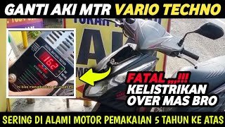 PENGISIAN OVER‼️CARA GANTI AKI BARU MOTOR HONDA VARIO TECHNO 110 KARBU