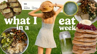 WHAT I EAT IN A WEEK *while marathon training* / vegan & fun /