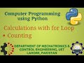 [Python Programming Basics to Advanced]: Calculations with for loop (p1) | Lab 09P-2