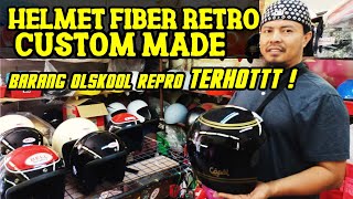 HELMET FIBER RETRO | Custom Made | Bayu Lalang Helmets, Bayan Lepas Penang.