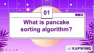 Pancake Sorting Algorithm Overview / RN Reario