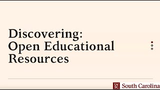 Introduction to Discovering OER