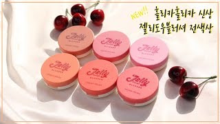 [제품협찬]홀리카홀리카 신상 젤리도우 블러셔 전색상 발색ㅣHolikaholika Jelly dough blusher ㅣ됴브