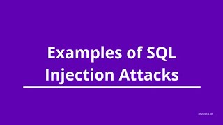 Examples of SQL Injection Attacks | Lesson 2