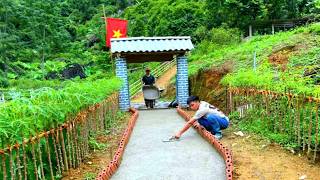 With hard work and diligence, SU & HUYEN quickly completed the concrete road leading to the farm.
